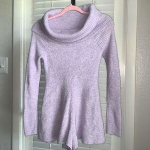 Urban outfitters off the shoulder long sleeve sweater romper medium